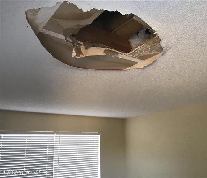 Hole in ceiling