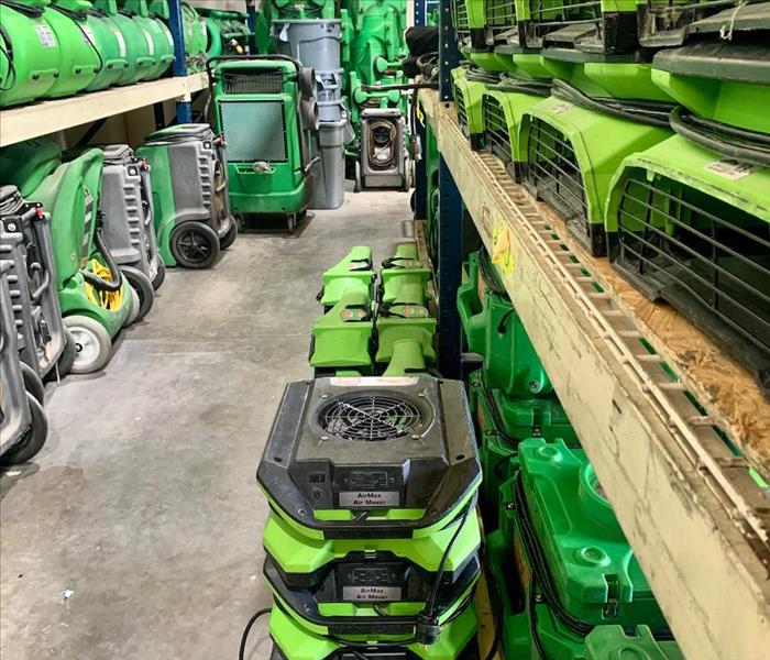 SERVPRO warehouse with equipment